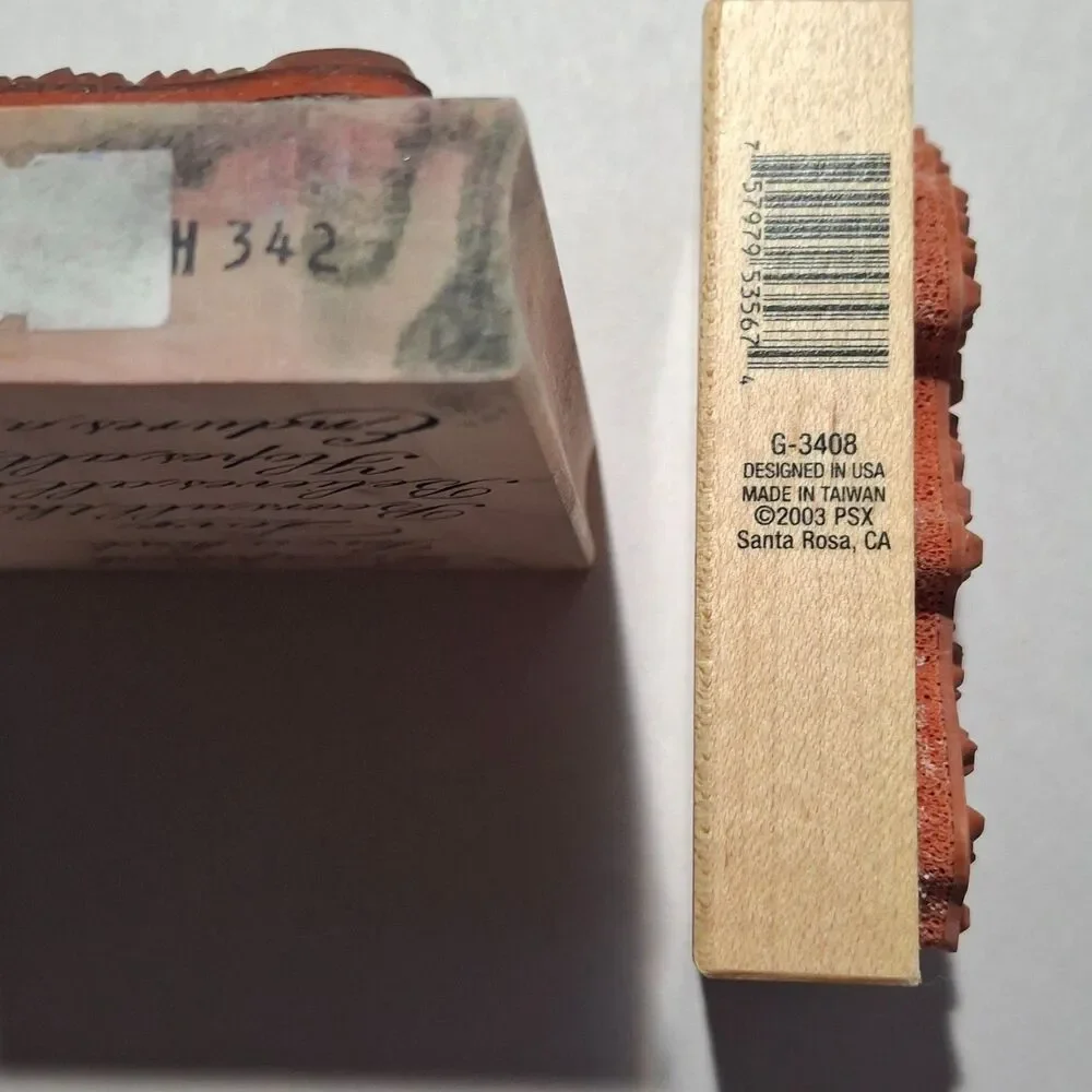 2 Vintage Wood Mounted Rubber Stamps Love is Patient & Martha Graham Quote